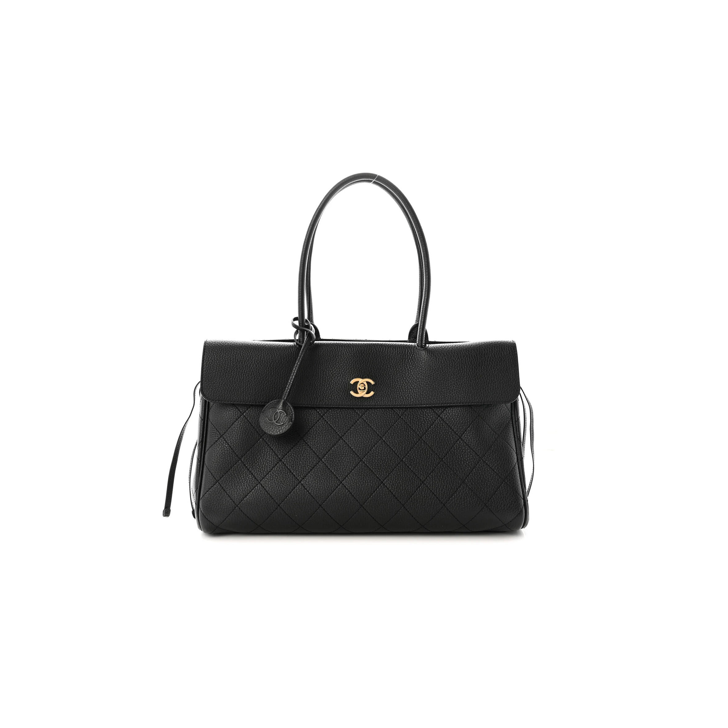 CHANEL MASTER GRAINED CALFSKIN STITCHED URBAN ESSENTIALS SHOPPING BAG BLACK AS99589 (37*22*14cm)